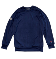 Tranvi TRCTB-023 Wool Jersey Crew Neck Pullover  Navy