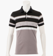 BRIEFING MENS MARINE STRIPE POLO BLACK