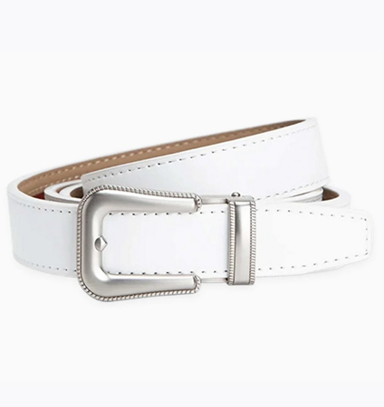 Dakota White Dress Belt ラチェット式ベルト