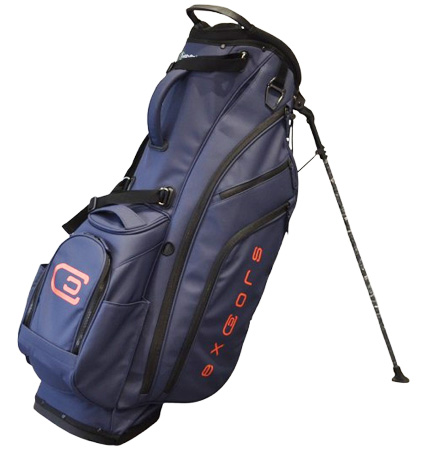 excors Ultra-Premium Synthetic Leather Stand Bag Navy/Orange(Single Strap)