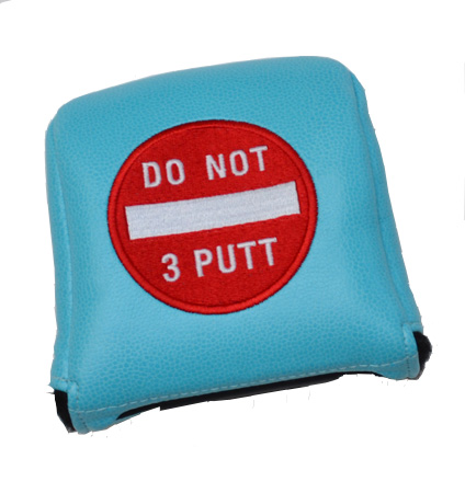 AM&E Do Not 3Putt Universal Magnetic Large Mallet Putter Cover Promessa Turquoise(マグネット)