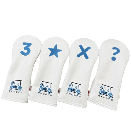 AM&E excors Original Cart Fairway Headcover  Snow/SmokyBlue