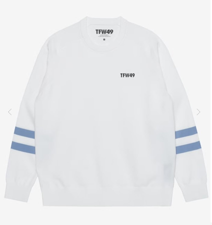 TFW49 26SS CREW NECK SPRING SWEATER WHITE