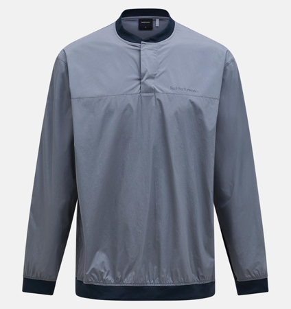 PeakPerformance  Half Button Wind Crew Quiet Grey