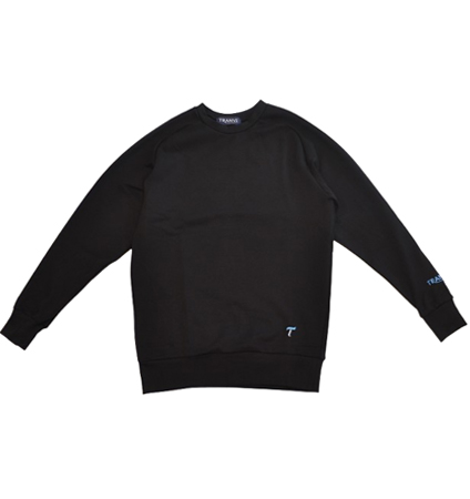 Tranvi TRCTB-017 Dual Warm Moist Ponti Crew Neck Pullover Black