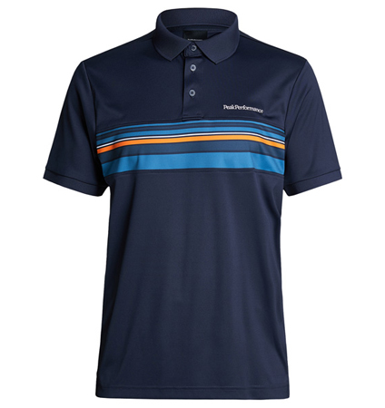 PeakPerformance Player Print Polo Blue Shadow