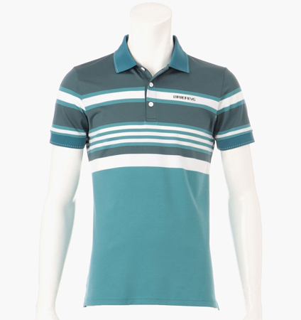 BRIEFING MENS MARINE STRIPE POLO BLUE