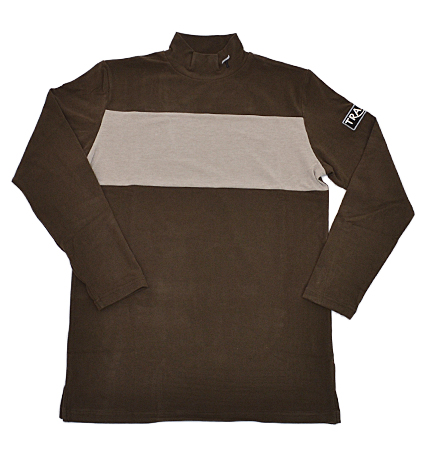 Tranvi TRCTB-015 Warm Stretch Mock Neck Chestnut/Gray