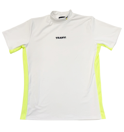Tranvi TRCTB-021 Side Line  Cool Stretch Mock White/Yellow
