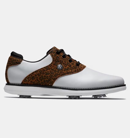 FootJoy Traditions Women #97923 White/Tan Leopard Print