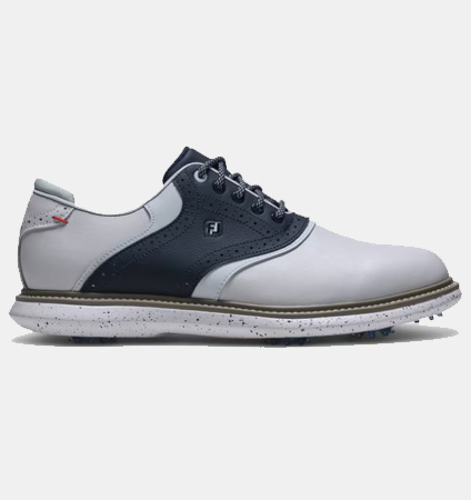FootJoy  Dry Ice Traditions-Previous Season Style  #57990 White/Navy Light Blue