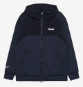 TFW49 CARDBOARD MATERIAL FULL ZIP HOODIE NAVY