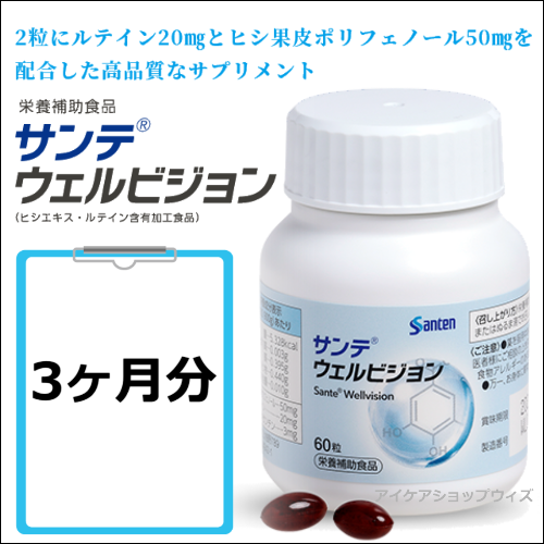 サンテ ウェルビジョン　60粒×3個3ヶ月分 サンテ ウェルビジョン 3個【参天製薬】60粒入り3本(1日2粒/90日