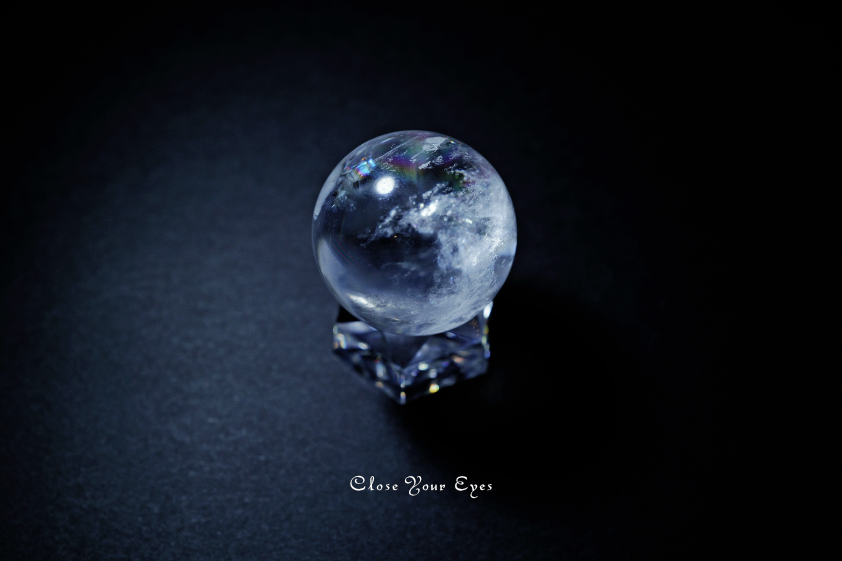 レインボー水晶　32mm　丸玉　０５