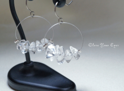 本水晶　デザインピアス　０３