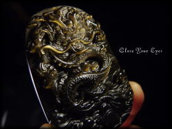 ゴールデンオブシディアン　心奥の龍　ポーチ付き