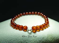 ６ｍｍエナジーブレス　オレンジガーネット（ヘソナイト）０１　オンリーワンブレス