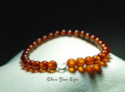 ６ｍｍエナジーブレス　オレンジガーネット（ヘソナイト）０２　オンリーワンブレス