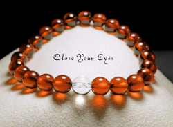 ８ｍｍエナジーブレス　オレンジガーネット（ヘソナイト）０２　オンリーワンブレス