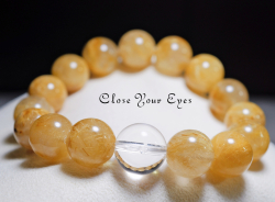 １２ｍｍエナジーブレス　金のルチルクォーツ　１０　オンリーワンブレス