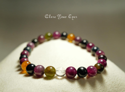 ６ｍｍエナジーブレス　マルチカラートルマリン　０１　オンリーワンブレス