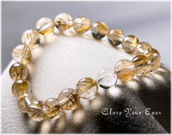 ９mmエナジーブレス　高品質　金のルチルクォーツ　レアな石達