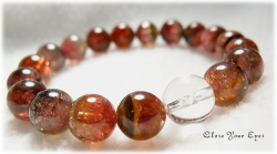 レアな石達　　愛と光に包まれて ウォーターメロントルマリン 10ｍｍ玉ブレス　画像１