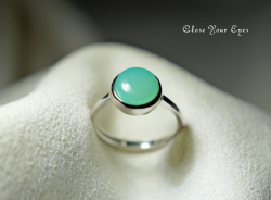 シルバーリング　クリソプレーズ  ０３　オーストラリア産