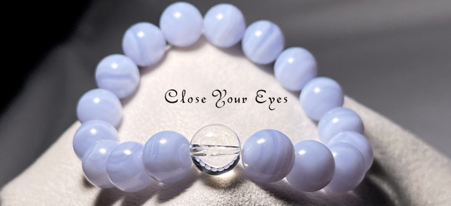 ハイパーエナジーブレスレット　ブルーレースめのう