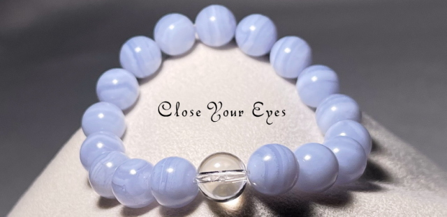 ハイパーエナジーブレスレット　ブルーレースめのう