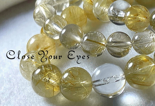 ハイパーエナジーブレスレット　金のルチルクォーツ