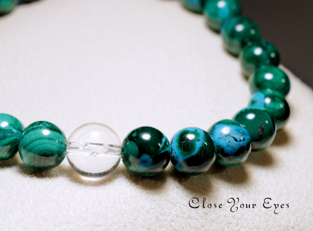 エナジーブレスレット　クリソコラマラカイト　オンリーワンブレス