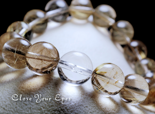 12mmエナジーブレス  金のルチルクォーツ　Only1ブレス　イメージ画像