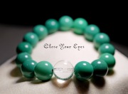 １２ｍｍエナジーブレス　グリーンカルセドニー　０１　オンリーワンブレス