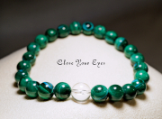 ７ｍｍエナジーブレスレット　クリソコラマラカイト　０１　オンリーワンブレス
