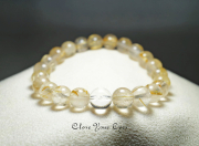 ８ｍｍエナジーブレス　金のルチルクォーツ　０１　オンリーワンブレス