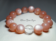 １２ｍｍエナジーブレス　オレンジムーンストーン　オンリーワンブレス