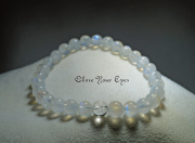 ６ｍｍエナジーブレス　ホワイトラブラドライト　０３　オンリーワンブレス