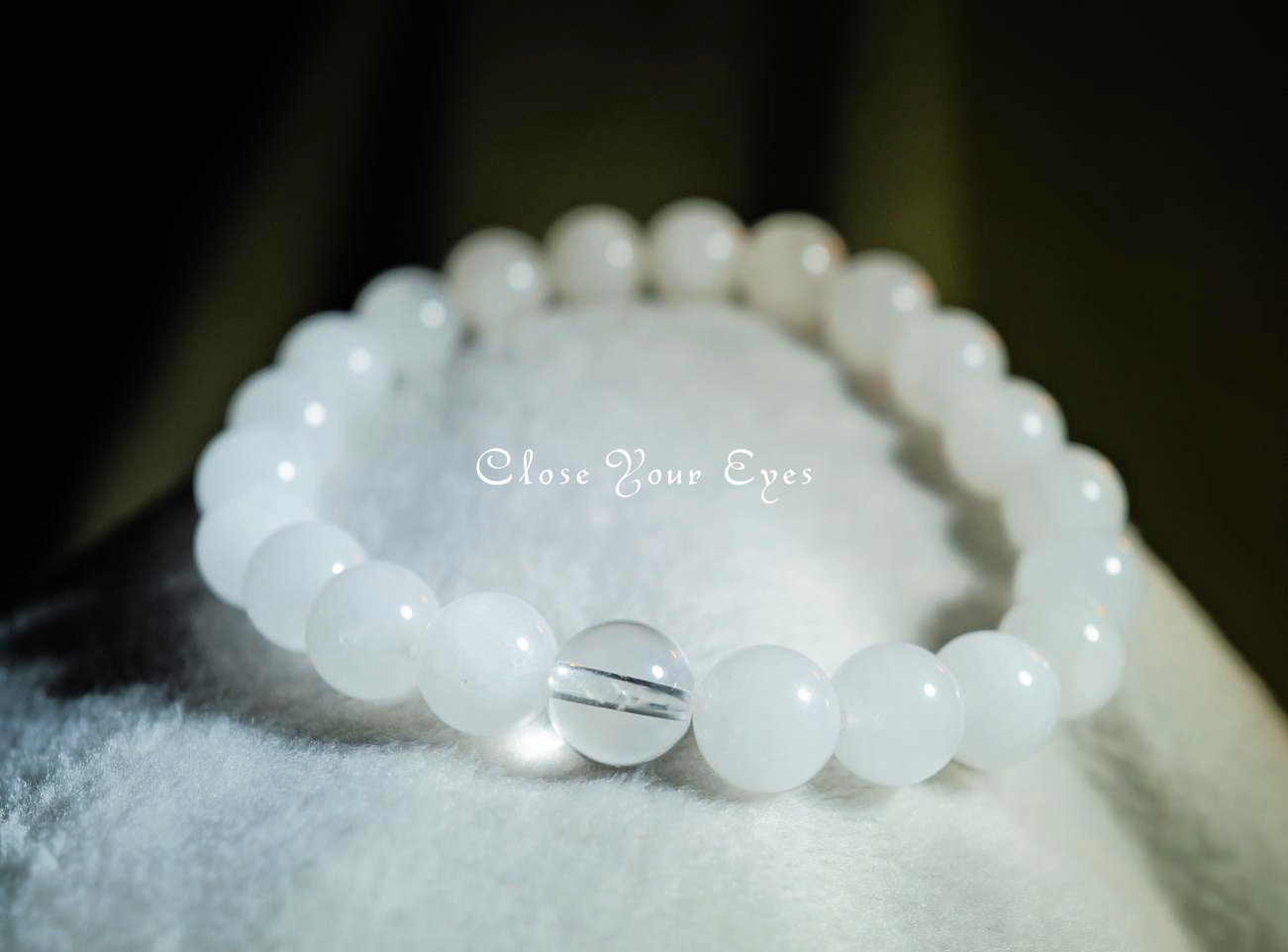 ８ｍｍエナジーブレス　オーストラリアンスノークォーツ　オンリーワンブレス