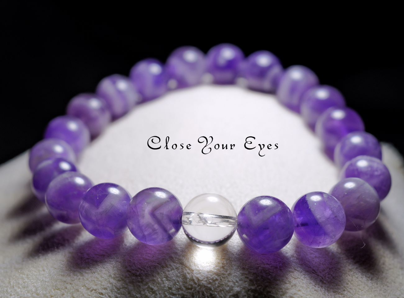８ｍｍエナジーブレス　シェブロンアメシスト　オンリーワンブレス