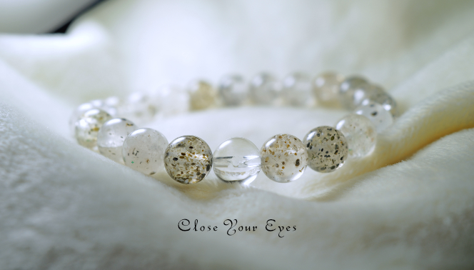 ８ｍｍエナジーブレス　 ドットマイカクォーツ　０１　オンリーワンブレス