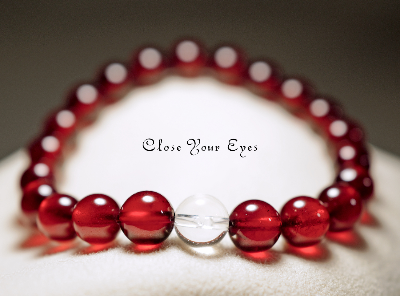 ８ｍｍエナジーブレス　オレンジガーネット（ヘソナイト）０１　オンリーワンブレス