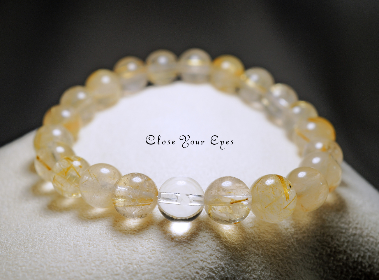 ８ｍｍエナジーブレス　金のルチルクォーツ　０１　オンリーワンブレス