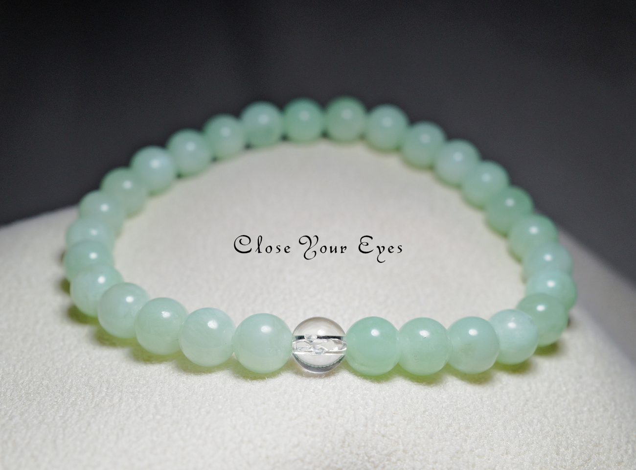 激レア！【一点物】希少 高品質 グリーンムーンストーン 11mm ブレスレット 幸運の流れに 運気を変える】グリーンムーンストーン 10mm 一連