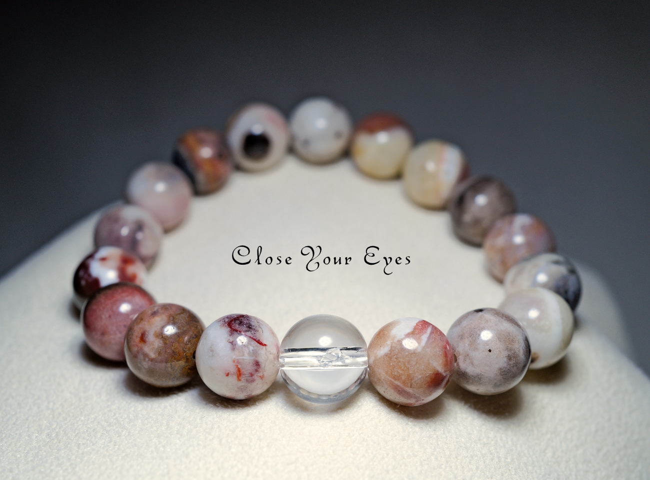 １０ｍｍエナジーブレス　ホワイトスレイマン（朱）　０１　オンリーワンブレス