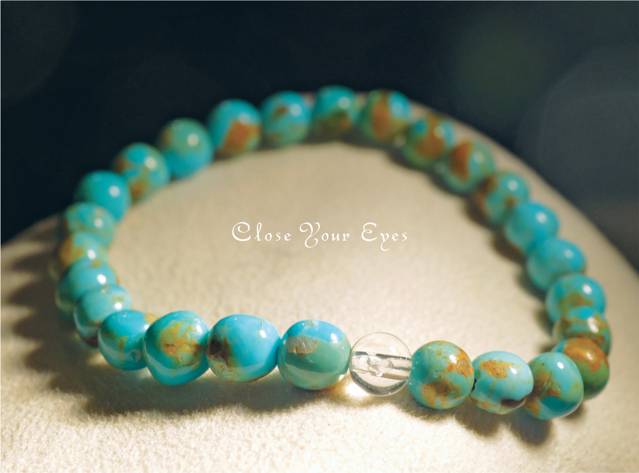 ６ｍｍエナジーラフブレス　キングマン　ターコイズ　０２　オンリーワンブレス