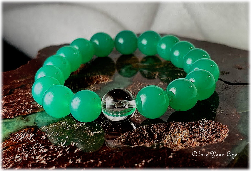 レアな石達　ハイパーエナジーブレス10ミリ クリソプレーズ