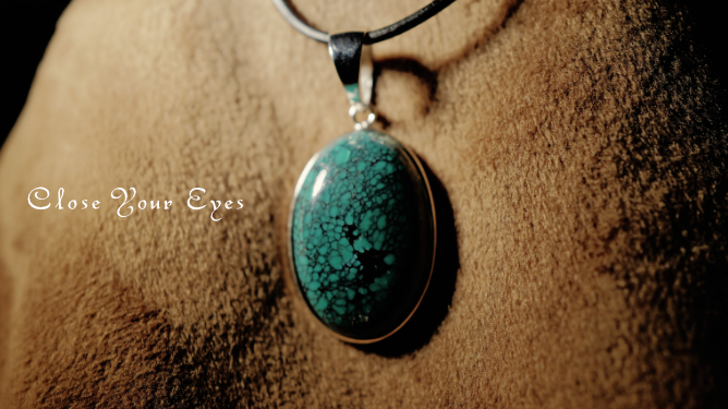 シルバーペンダント　８３　チベタンターコイズ