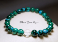 ７ｍｍエナジーブレスレット　クリソコラマラカイト　０２　オンリーワンブレス