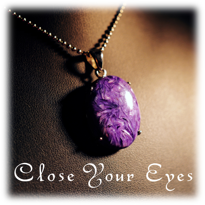 毎日ひとつ魔法石　シルバーペンダント　チャロアイト　６２